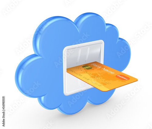 Illustration: Cloud computing concept. Cloud computing concept.