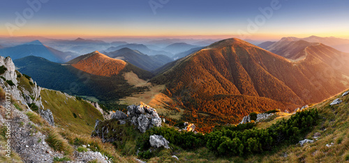 Photo: Autumn Slovakia mountain panorama Autumn Slovakia mountain panorama