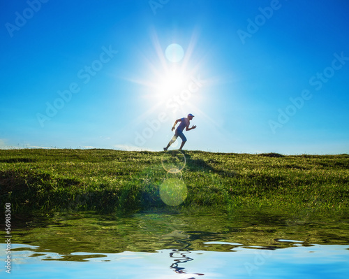 Photo: Activity - vitality man running Activity - vitality man running