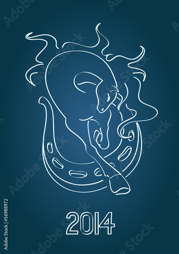 Vector: Background with horse symbol of New Year 2014 Background with horse symbol of New Year 2014