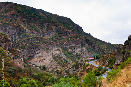 Photo: road in gorge of Azat river in Armenia. road in gorge of Azat river in Armenia.