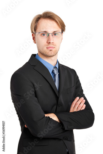 Photo: Young businessman isolated on white Young businessman isolated on white