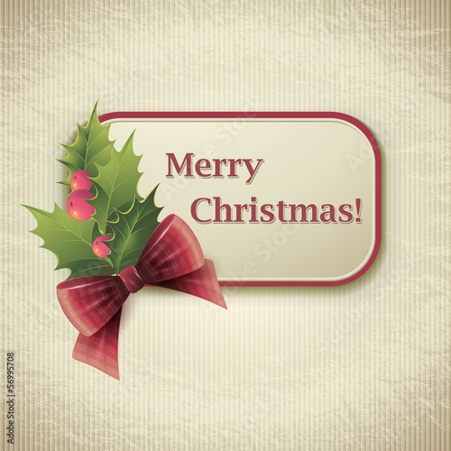 Vector: Christmas holly. Vector illustration. Christmas holly. Vector illustration.