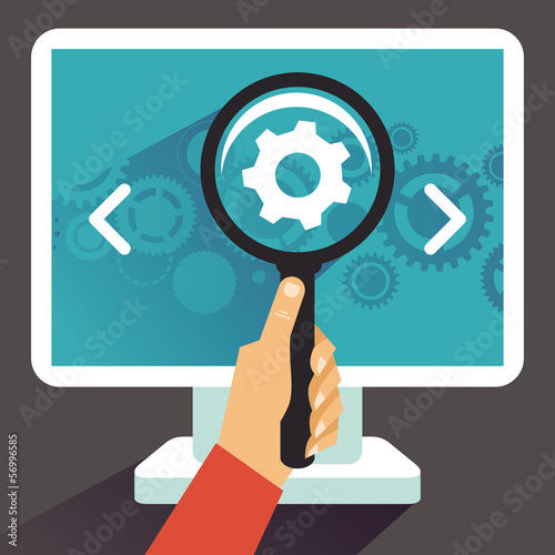 Vector: Vector concept in flat retro style Vector concept in flat retro style