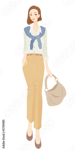 Illustration: おしゃれな女性 おしゃれな女性