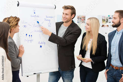 Photo: junges team arbeitet an der existenzgründung junges team arbeitet an der existenzgründung