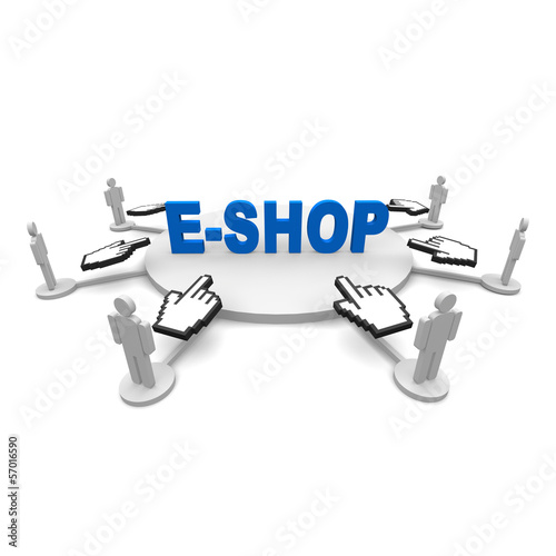 Illustration: onlineshop, eshop, shop, onlineshop, eshop, shop,