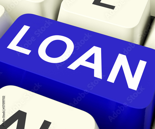 Illustration: Loan Key Means Lending Or Loaning. Loan Key Means Lending Or Loaning.