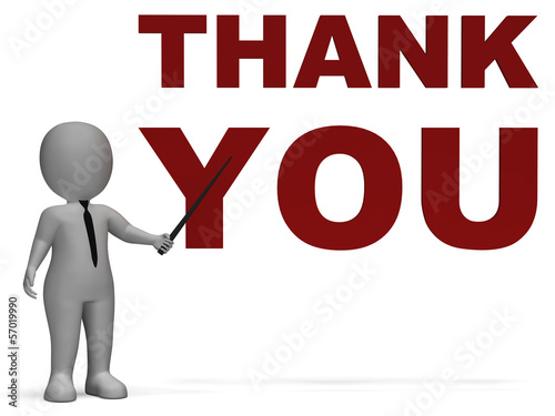 Illustration: Thank You Notice Shows Thanks Thank You Notice Shows Thanks