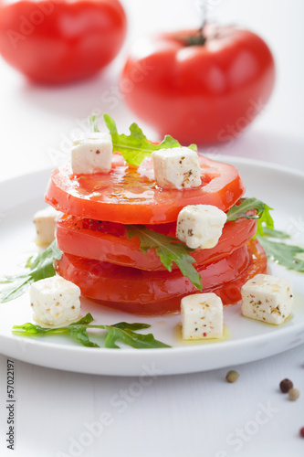 Photo: salad with tomatoes and feta salad with tomatoes and feta