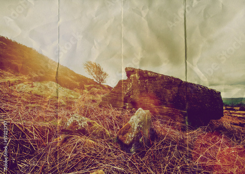Photo: paper rock landscape paper rock landscape