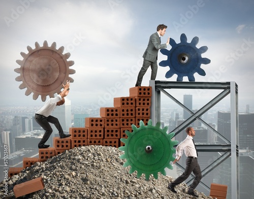 Photo: Teamwork of businesspeople Teamwork of businesspeople