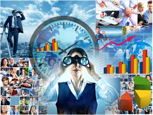 Photo: Business collage. Business collage.