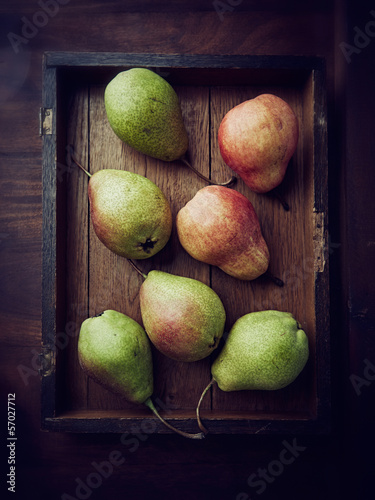 Photo: Still life with green and red pears Still life with green and red pears