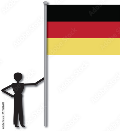 Illustration: man with flag man with flag