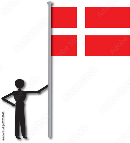 Illustration: man with flag man with flag