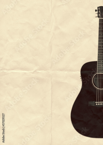 Photo: black guitar paper black guitar paper