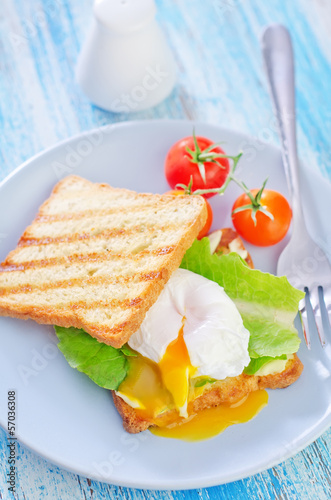 Photo: poached egg on toast poached egg on toast