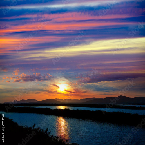 Photo: Ibiza ses Salines saltworks at sunset in Sant Josep Ibiza ses Salines saltworks at sunset in Sant Josep