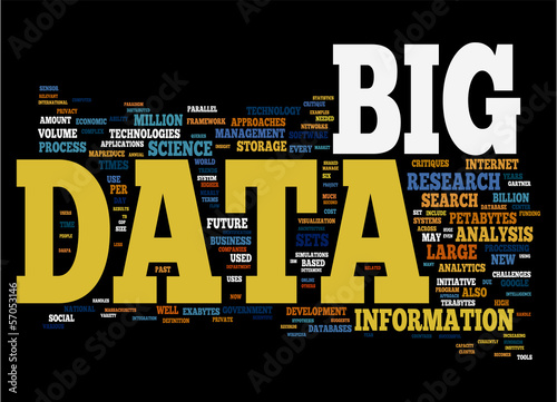 Illustration: Big Data isolated on black background Big Data isolated on black background
