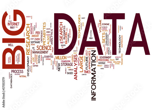 Illustration: Big Data concepts isolated on white background Big Data concepts isolated on white background