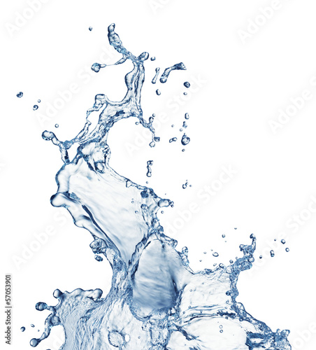 Photo: blue water splash isolated blue water splash isolated