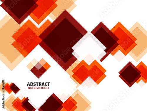 Vector: Red squares abstract geometrical mosaic pattern Red squares abstract geometrical mosaic pattern
