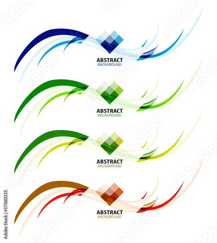 Vector: Abstract background colorful business wave line set Abstract background colorful business wave line set