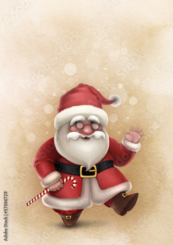 Illustration: Christmas card with illustration of Santa Claus Christmas card with illustration of Santa Claus