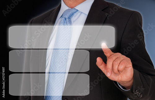 Illustration: Man with touchscreen Man with touchscreen