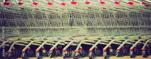 Photo: Shopping carts retro looking Shopping carts retro looking