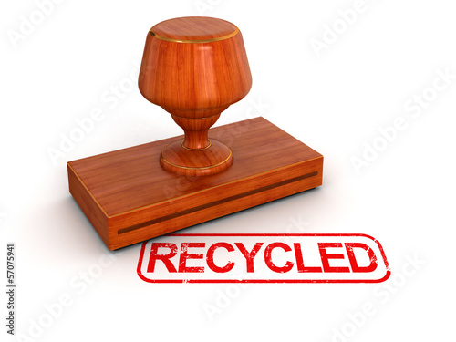 Illustration: Rubber Stamp Recycled (clipping path included) Rubber Stamp Recycled (clipping path included)