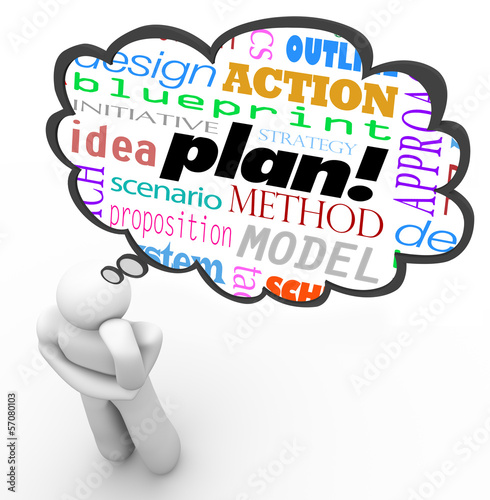 Illustration: Planning Strategy Thinker Thought Cloud Imagination Planning Strategy Thinker Thought Cloud Imagination