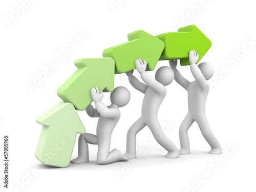 Illustration: Teamwork to success Teamwork to success