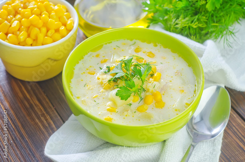 Photo: corn soup corn soup