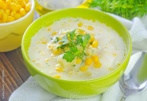 Photo: corn soup corn soup
