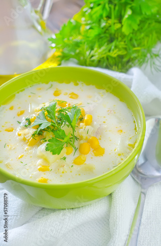 Photo: corn soup corn soup