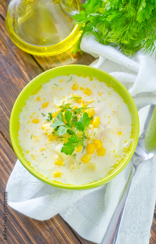 Photo: corn soup corn soup