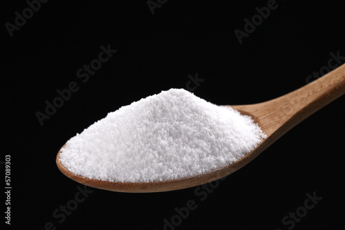 Photo: Sugar or Salt on spoon Sugar or Salt on spoon