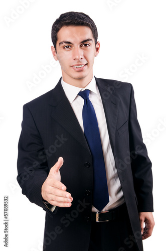 Photo: Young businessman isolated on white Young businessman isolated on white