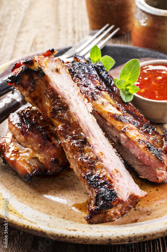 Photo: spare ribs gegrillt spare ribs gegrillt