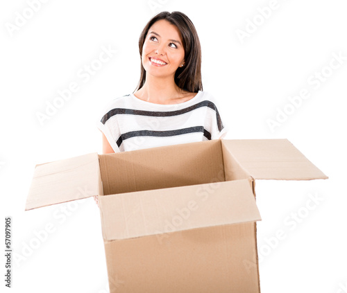 Photo: Thoughtful woman moving Thoughtful woman moving