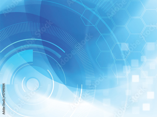 abstract technology background with hexagons