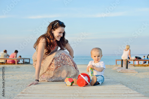 Photo: mother and baby son mother and baby son
