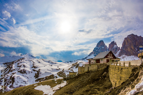 Photo: Dolomite mountains, Sella pass Dolomite mountains, Sella pass