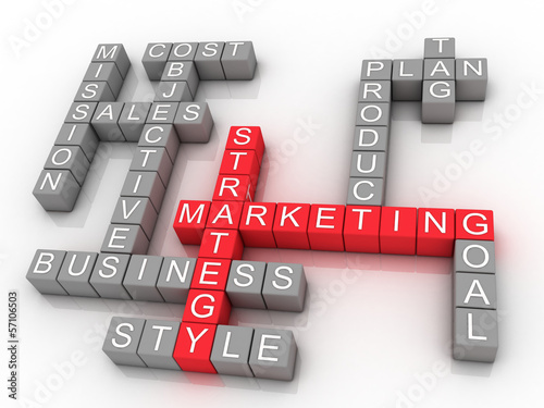 Illustration: Marketing strategy related words Marketing strategy related words