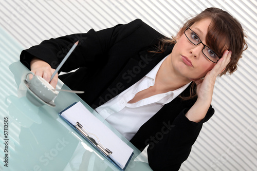 Photo: Corporate woman annoyed. Corporate woman annoyed.