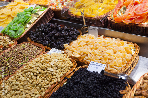 Photo: candied fruit and peanuts on counter candied fruit and peanuts on counter
