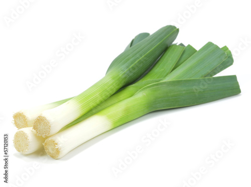 Photo: Isolated Leeks Isolated Leeks