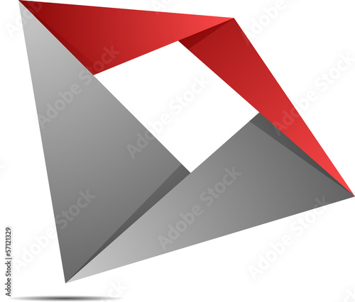 Illustration: Quodragon folded figure Quodragon folded figure